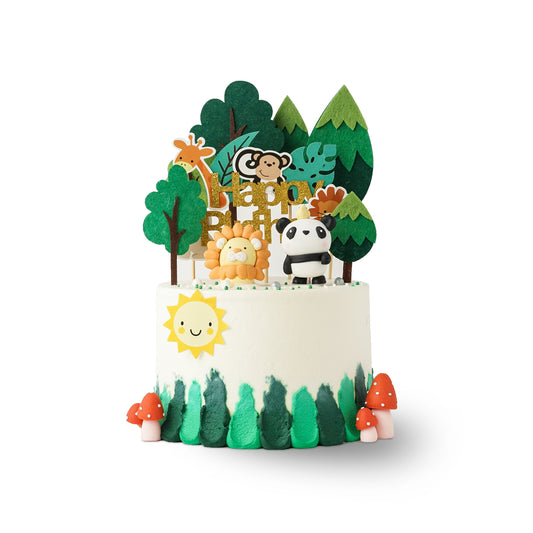 Summer Forest Jungle Safari Cake – A Whimsical Adventure in Every Bite