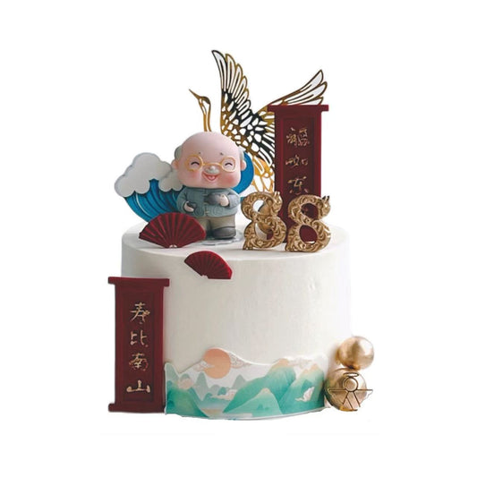 Longevity Mountain Cake – A Joyful Tribute to a Life Well-Lived