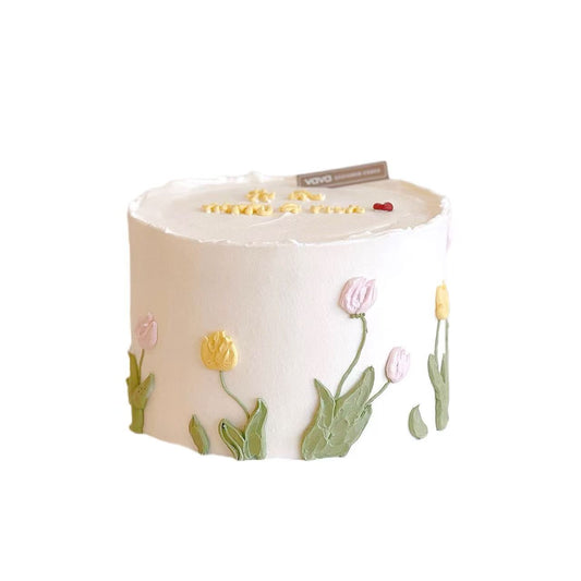 Spring Tulip Garden Cake – A Blooming Delight for Every Celebration