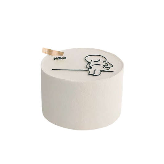 Minimalist Line Art Cake – Simple, Sweet, and Full of Character