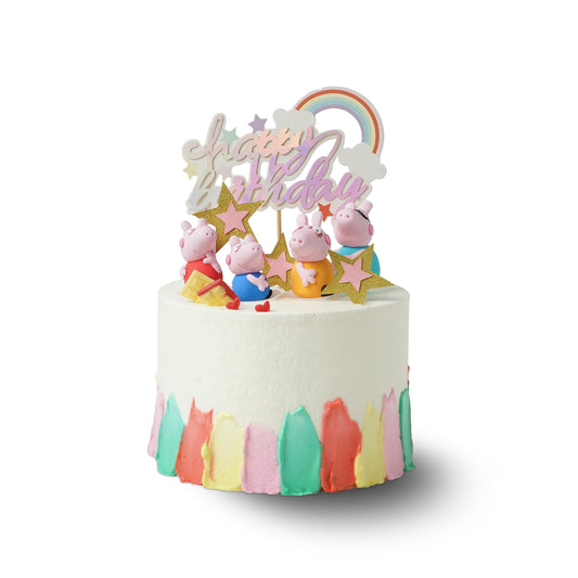 Peppa Pig Rainbow Birthday Cake – Whimsical Celebration Delight