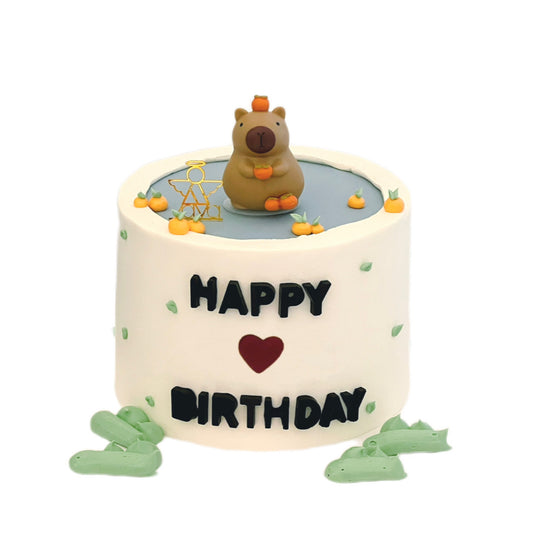 Capybara Chiffon Cake – A Chill and Charming Birthday Treat