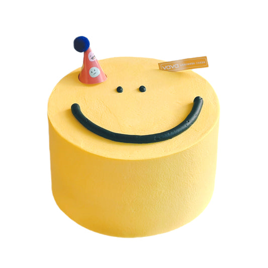 Happy Smiley Chiffon Cake – A Bright Bite of Joy and Celebration