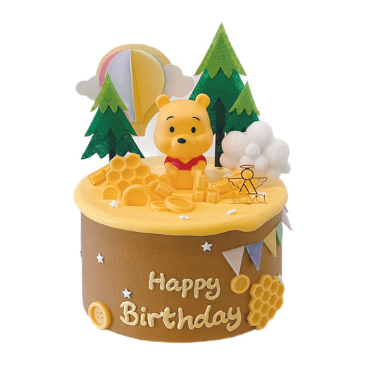 Honey Forest Chiffon Cake – A Sweet Adventure with Pooh and Friends