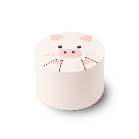 Cute Piggy Cake – Korean Style Minimalist Design