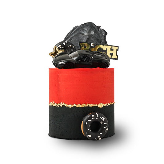 Luxury Supercar Dream Chiffon Cake – Red Edition