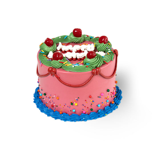 Vintage Cherry Party Cake – A Retro Celebration Classic