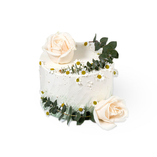 Chill Afternoon Blossom Cake – Elegance in Full Bloom