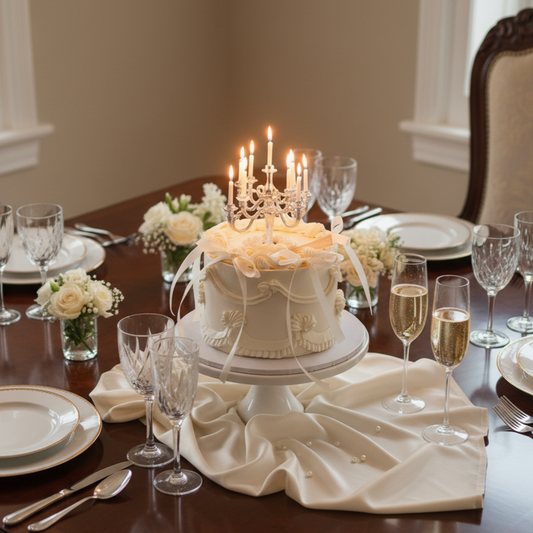 Elegant Chandelier Luxe Celebration Cake – A Timeless Statement for Special Occasions