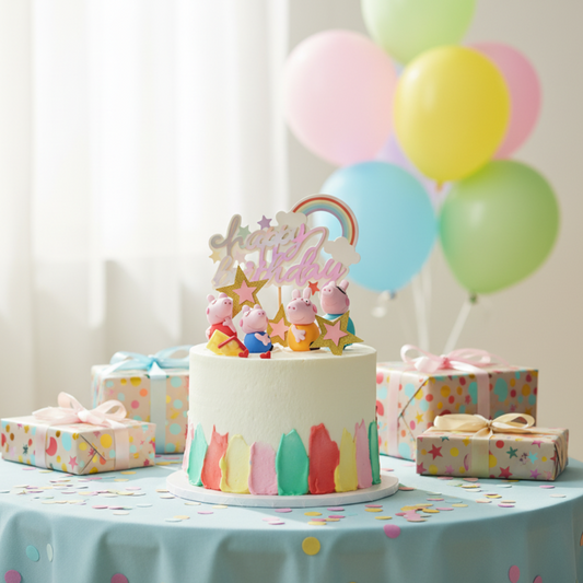 Peppa Pig Rainbow Birthday Cake – Whimsical Celebration Delight