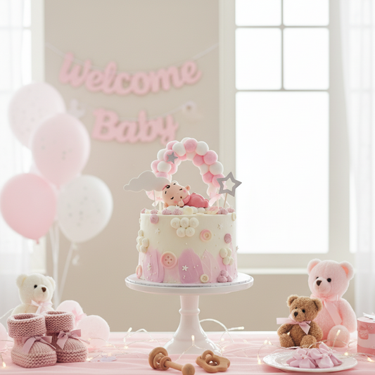 Sweet Dream My Little Princess – Korean Style Baby Celebration Cake