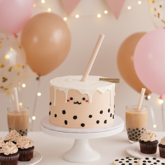 Boba Pop Chiffon Cake – A Cute Sip of Sweet Happiness
