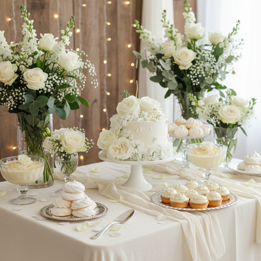 Eternal White Blossom Chiffon Cake – A Timeless Expression of Elegance