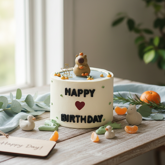 Capybara Chiffon Cake – A Chill and Charming Birthday Treat