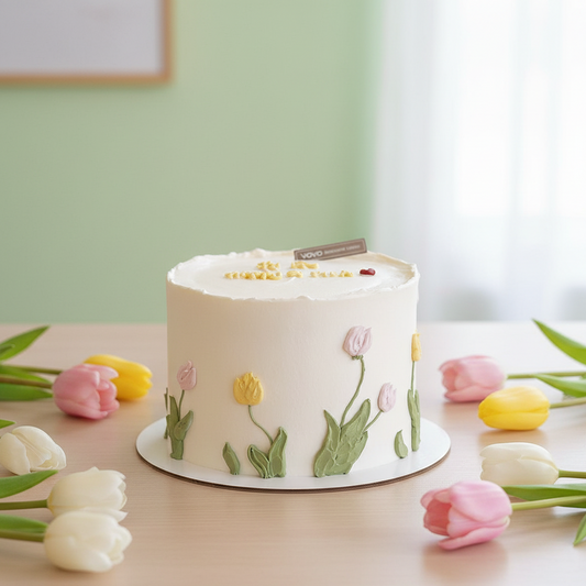 Spring Tulip Garden Cake – A Blooming Delight for Every Celebration