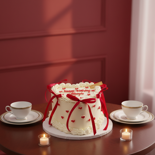 Sweetheart Ribbon Cake – Love Wrapped in Every Slice