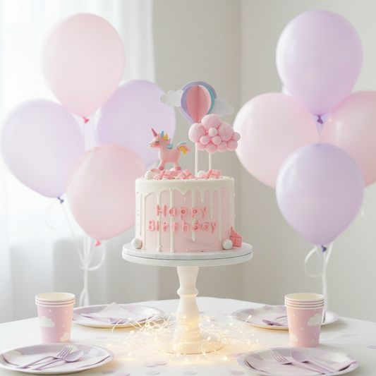 Pink Unicorn Birthday Cake – Whimsical Sky Fantasy Delight