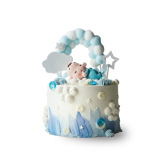 Sleep Tight My Little Prince – Korean Style Baby Celebration Cake