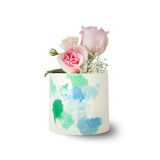 Korean Styled Flower Cake – Elegant Floral Chiffon Creation