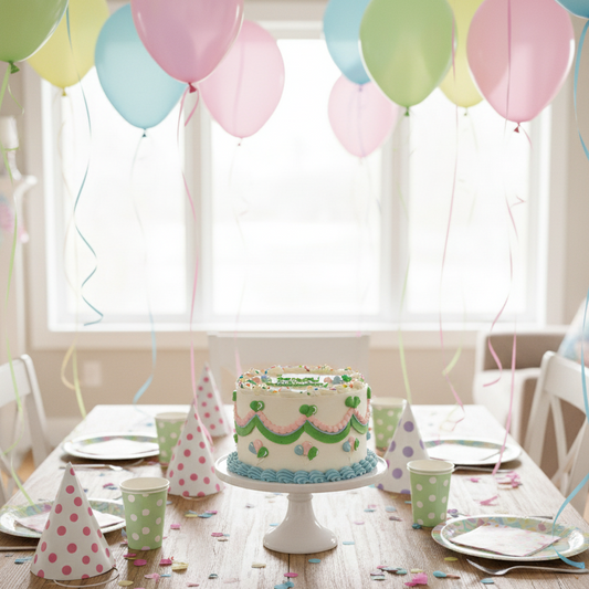 Balloon Party Vintage Cake – A Whimsical Celebration Classic