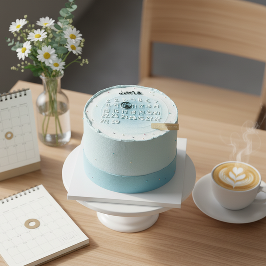 Blue Calendar Chiffon Cake – A Sweet Date to Remember