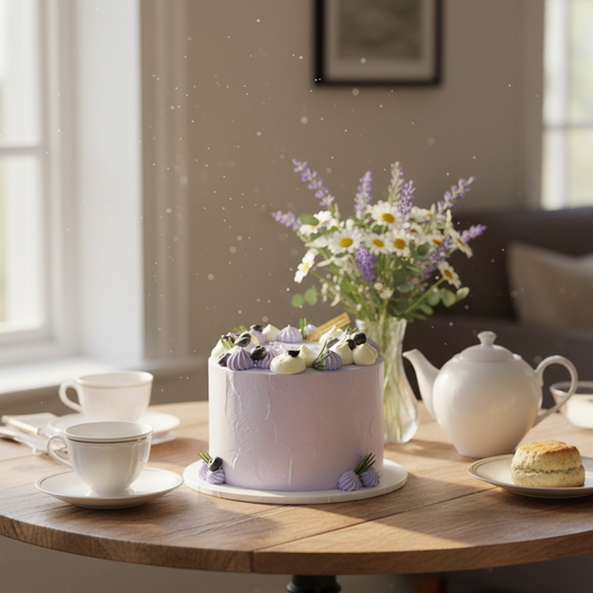Blueberry Velvet Bliss Cake – Elegant Minimalist Celebration