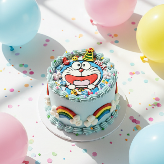 Doraemon Rainbow Dream Cake – A Whimsical Celebration of Joy
