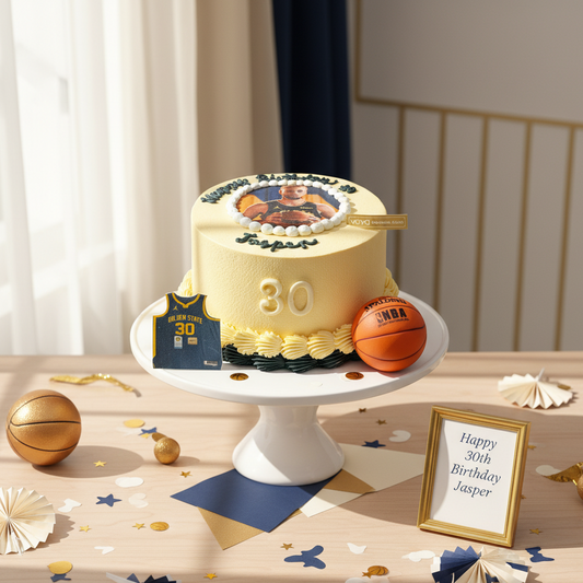 EP Golden State Basketball Cake – Sporty Chiffon Cake for Fans