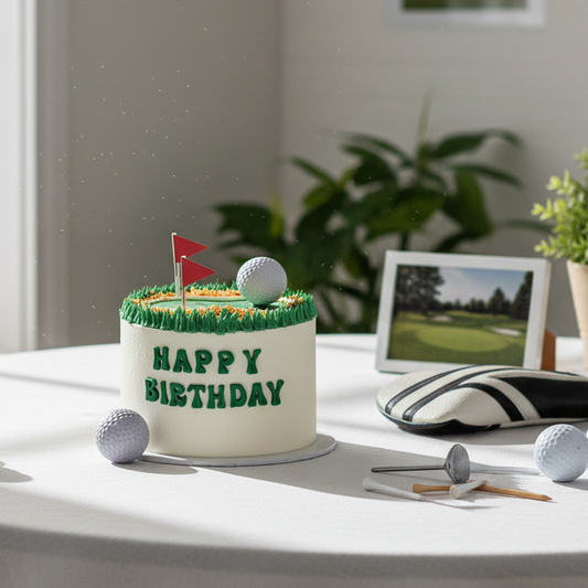 Golf Green Birthday Cake – Playful Chiffon Cake for Golf Lovers