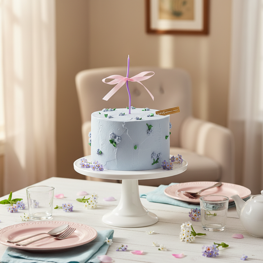Lilac Bloom Cake – Delicate Chiffon Cake with Floral Charm