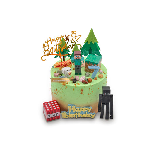 Minecraft Forest Cake – Into the Pines, One Slice at a Time