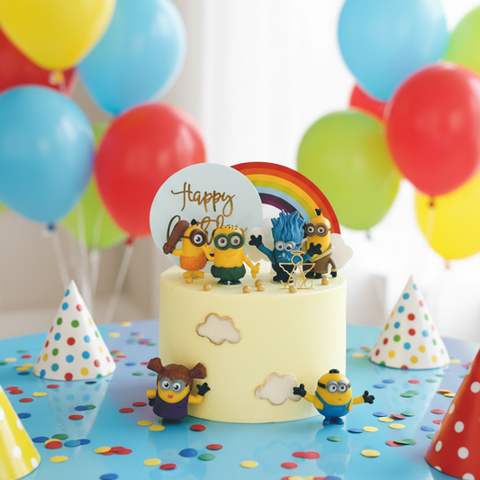 Minions Rainbow Party Cake – Go Bananas for Celebration!