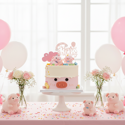 Pink Piggy Cake – Adorable Pastel Birthday Celebration