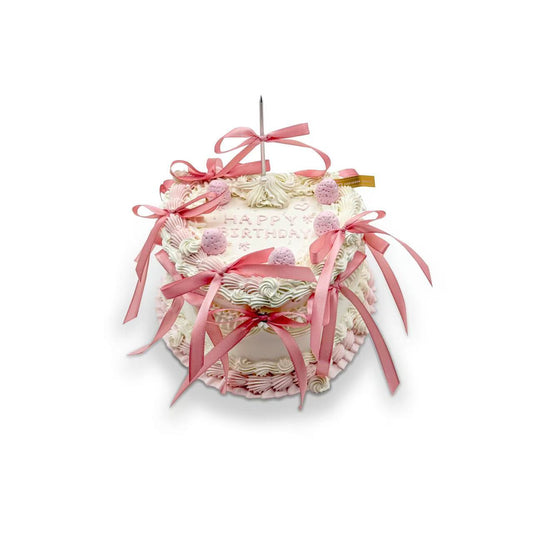 Pink Ribbon Strawberry Dream Birthday Cake - A Gift-wrapped Finish