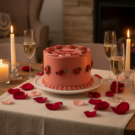 Rose Romance Cake – A Timeless Anniversary Classic