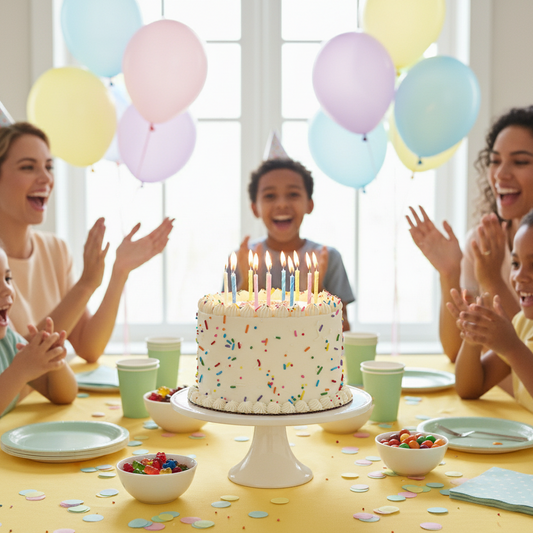Sparkly Party Birthday Cake – A Classic Celebration with a Pop of Joy
