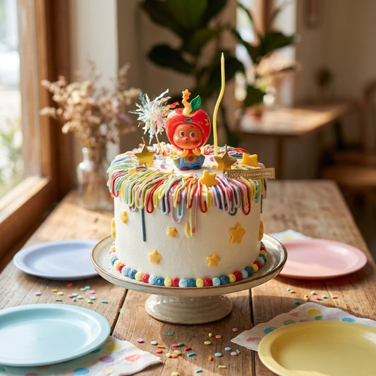 VaVa Designer Cakes Twinkle Twinkle Party Cake – A Rainbow Burst of Birthday Joy