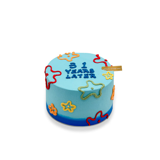 Undersea Star Sponge Cake – Playful Ocean-Inspired Celebration