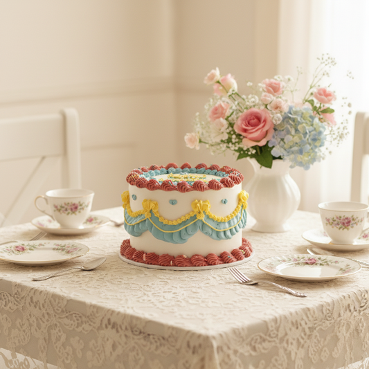 Vintage Sweetheart Cake – A Classic Beauty with a Playful Twist