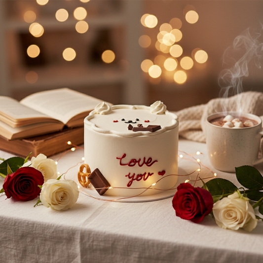 White Bear Love You Cake – A Sweet Hug in Every Bite