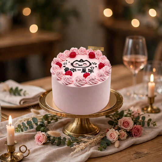 VaVa Designer Cakes Pink Kitty Love Cake – "Love You Forever" Anniversary Celebration