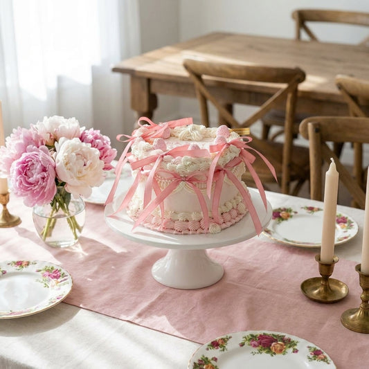 Pink Ribbon Strawberry Dream Birthday Cake  - A Gift-wrapped Finish