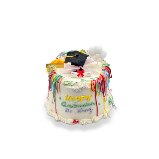 Rainbow Confetti Graduation Cap Chiffon Cake – Celebrate The Big Milestone