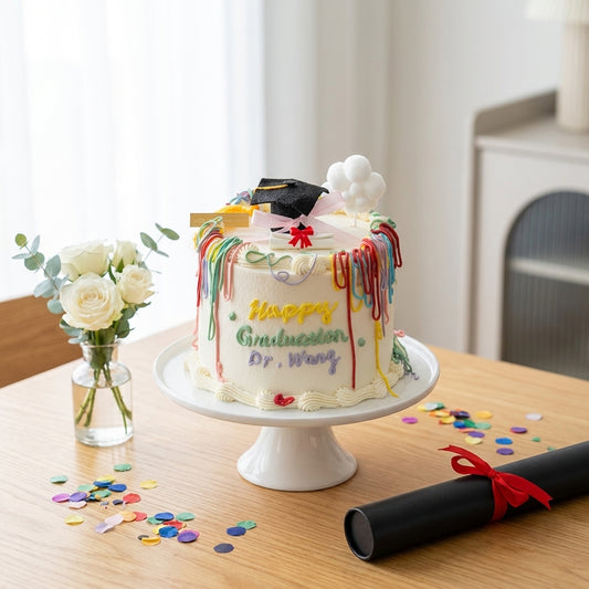 Rainbow Confetti Graduation Cap Chiffon Cake – Celebrate The Big Milestone