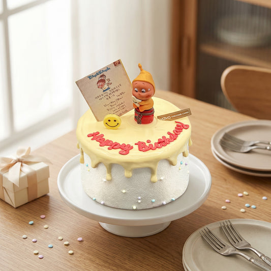 Whimsical Twinkle Twinkle Drip Cake – Happy Birthday Chiffon