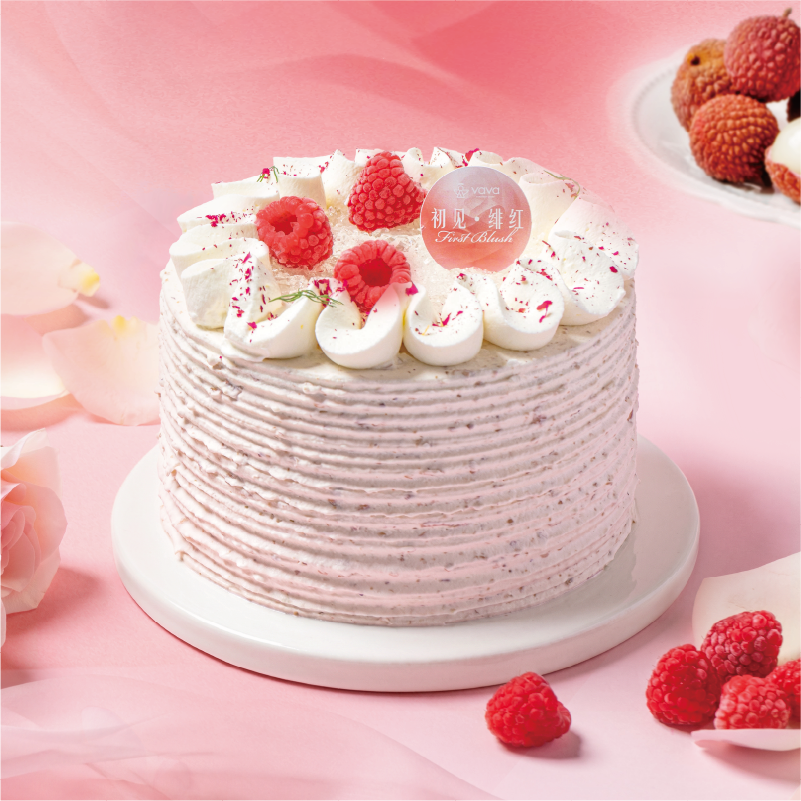VaVa Designer Cakes First Blush - Rose Raspberry Lychee Chiffon
